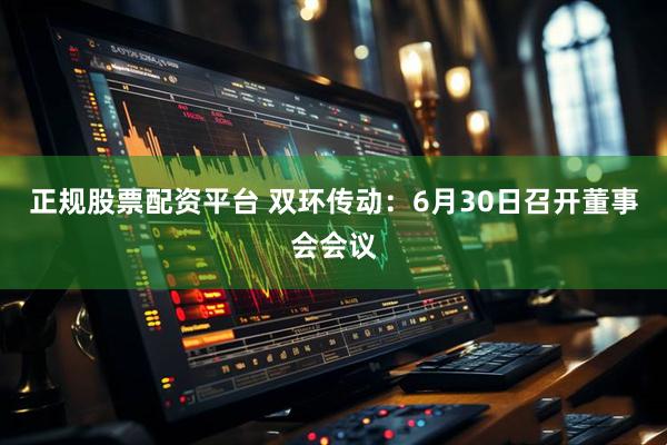 正规股票配资平台 双环传动：6月30日召开董事会会议