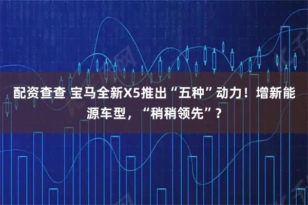 配资查查 宝马全新X5推出“五种”动力！增新能源车型，“稍稍领先”？